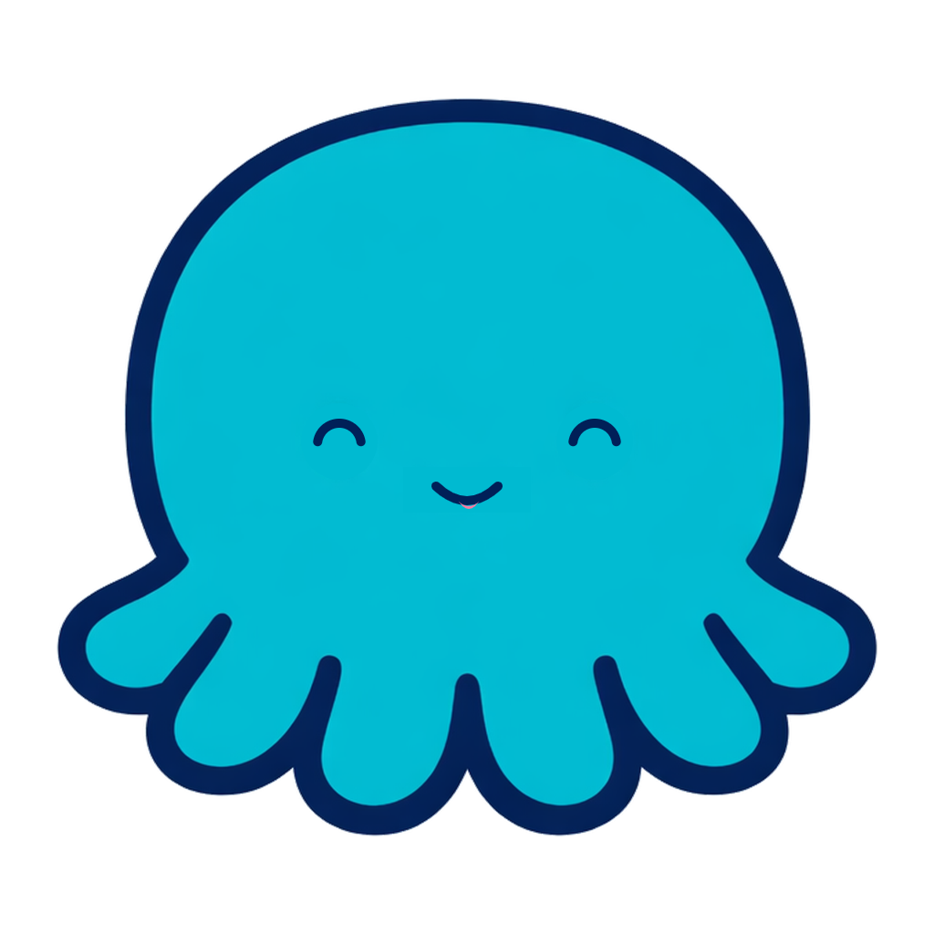 Splashy the octopus mascot celebrating
